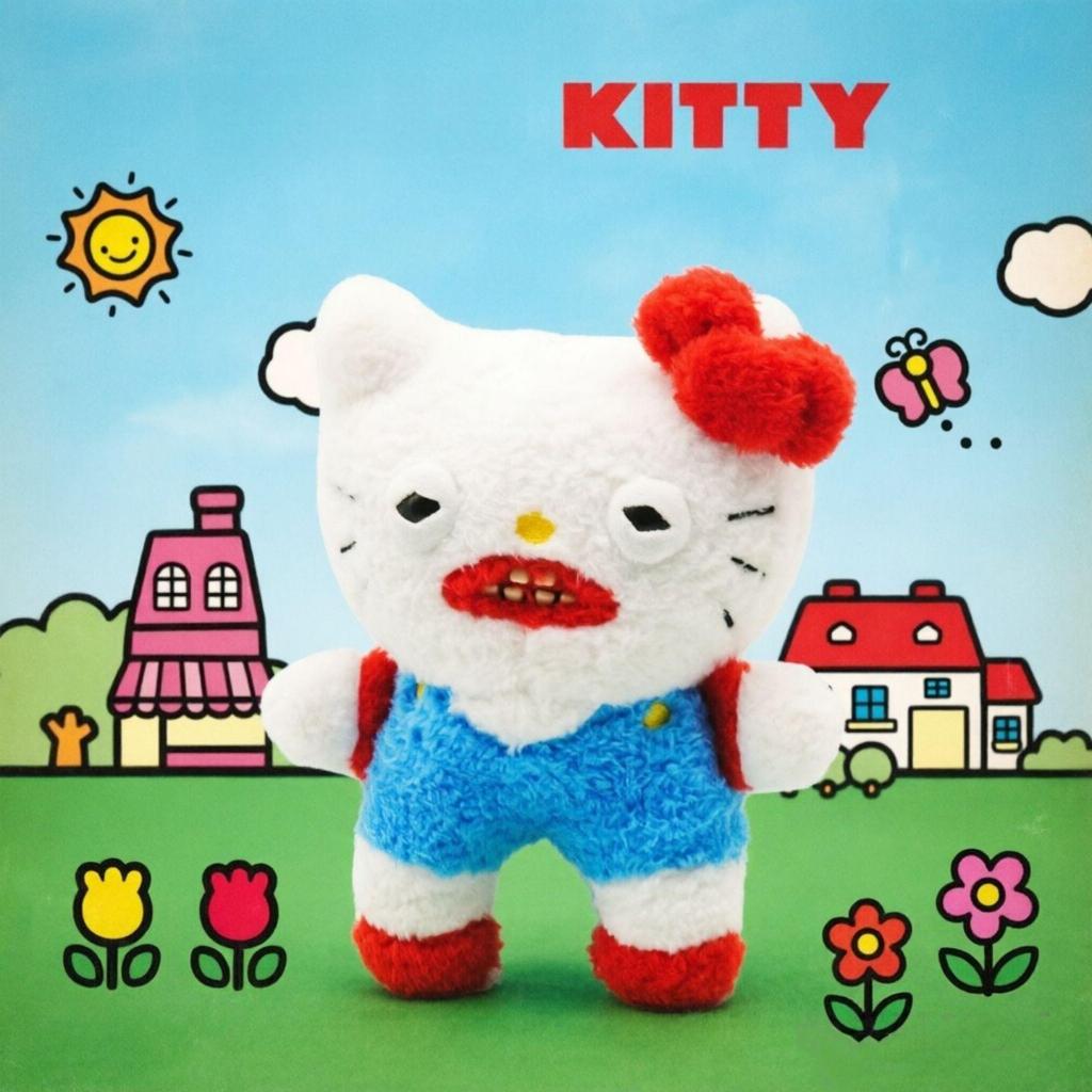 Uggly น่ารัก fugler kitty ตุ๊กตาแมวของเล่นตุ๊กตา Sprout Monster Hello kitty ตุ๊กตาตลก