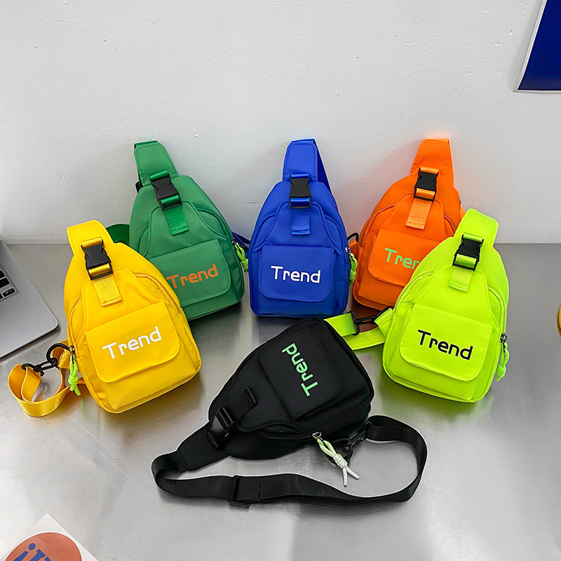 Boy Messenger Bag Fashion Small Bag Trend Cool Childrens Chest Bag Lightweight All-Match Outing Trav