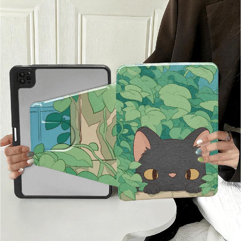 360° หมุนลูกแมวน่ารัก Totoro สําหรับ HUAWEI MatePad 11.5 S 2026 2025 2024 TXZ-W09 TGR-W09 SLG-W50 SL