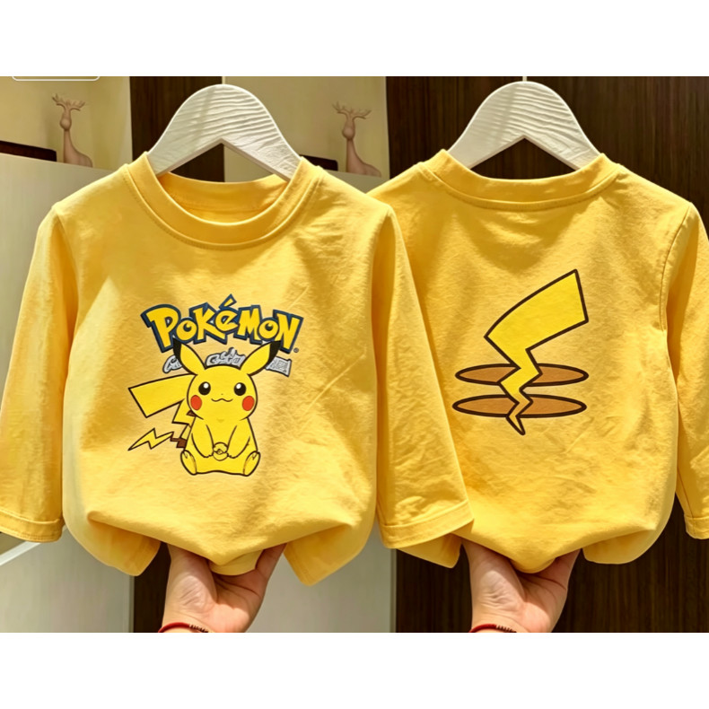 เสื้อยืดแขนยาวเด็กชายขนาด 100-170 ลําลองน่ารัก Cool Little KidsKids Top สําหรับฤดูใบไม้ผลิฤดูใบไม้ร่