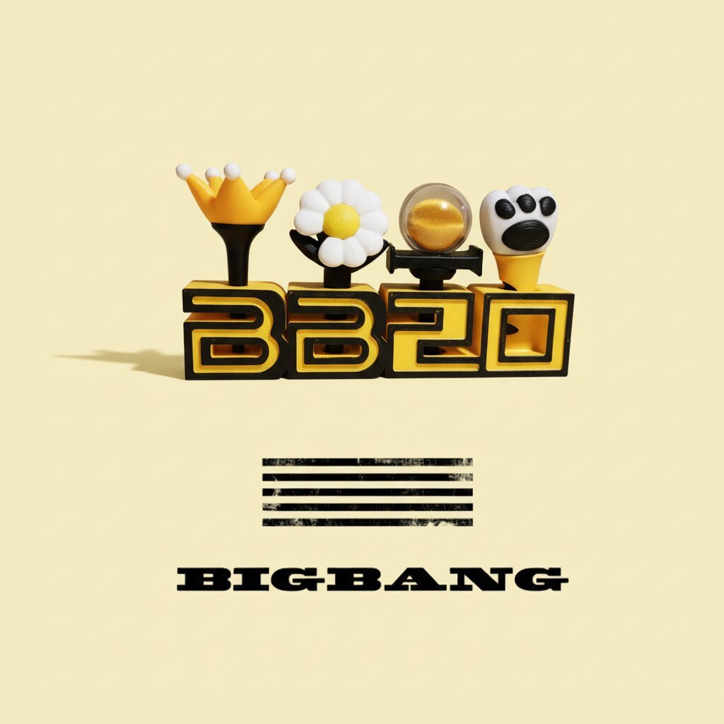 Bigbang Support Stick เครื่องประดับรถยนต์ Bigbang สินค้า Bigbang 20th Anniversary ฐานตู้เย็นสติกเกอร