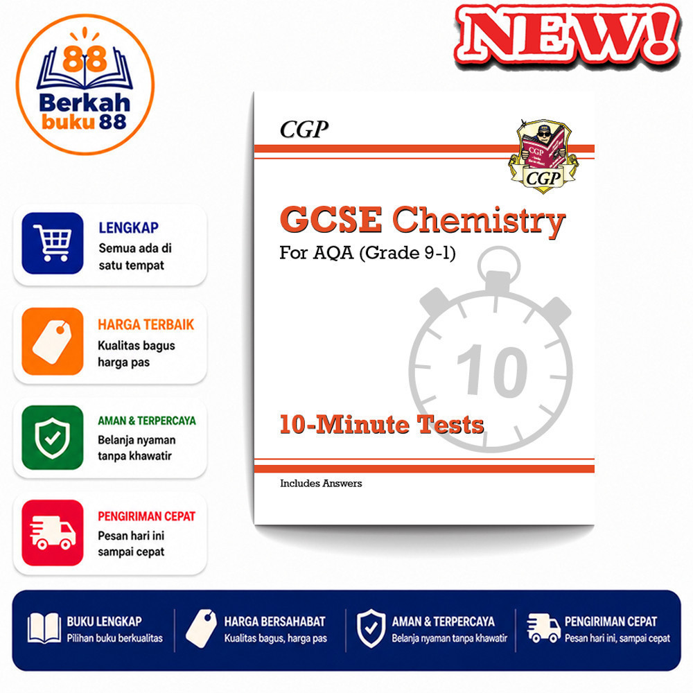 CGP GCSE เคมีสําหรับ AQA เกรด 9-1 10-การทดสอบนาทีรวมคําตอบ
