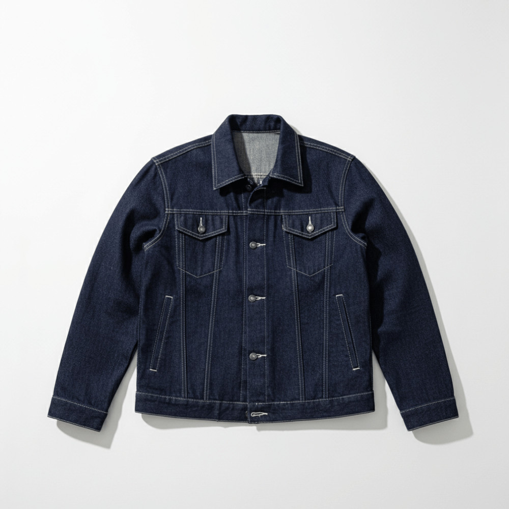 14oz Denim Jacket - แจ็คเก็ตยีนส์ผู้ชาย - Trucker Denim Jacket - Raw Denim