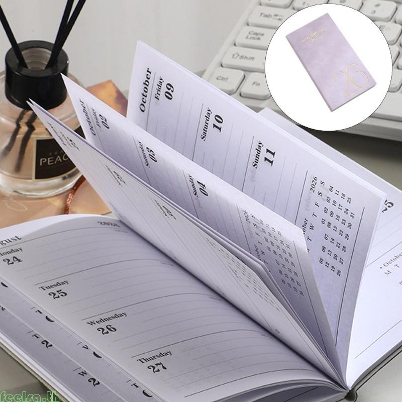 รู้สึก 2026 รายสัปดาห์รายเดือน Planner 3 7x6 9 นิ้วขนาดกระเป๋านักวิชาการ Planner Notepads สําหรับ Pl