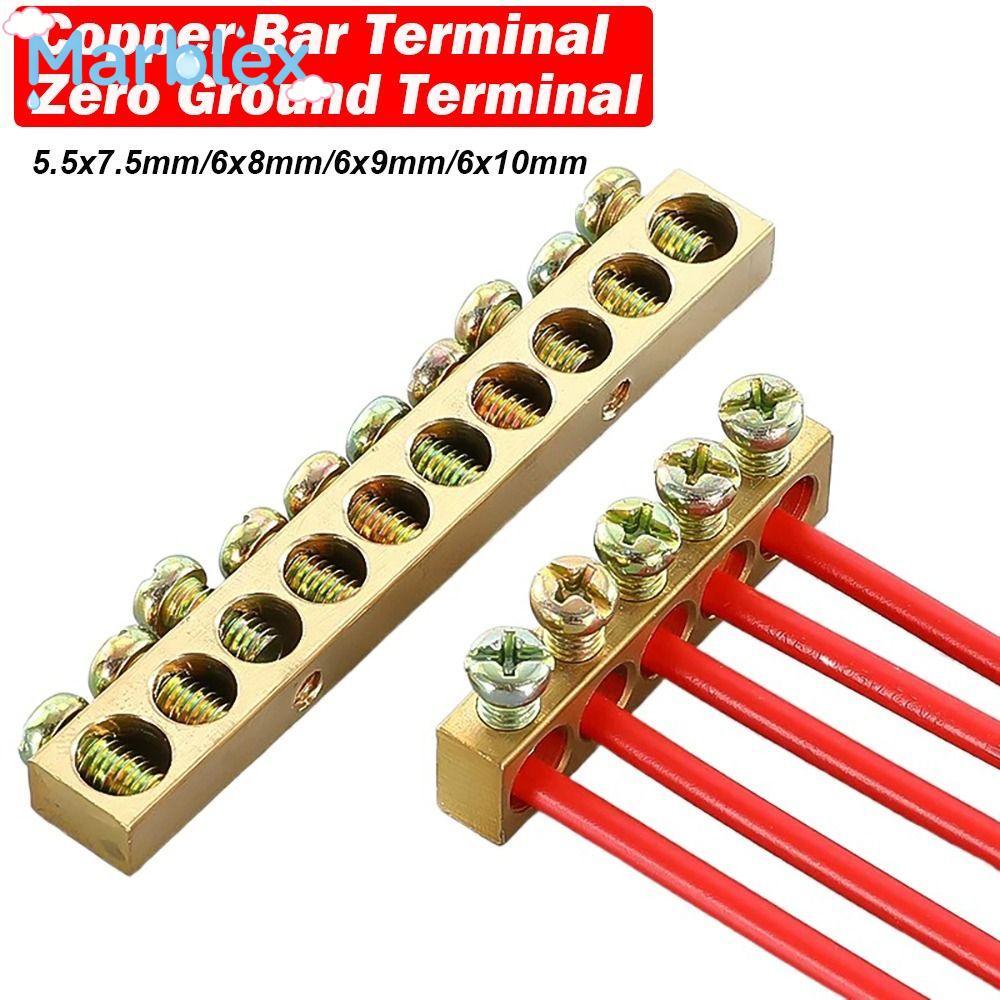 MARBLEX Copper Bar Terminal, With Hole Screw Copper Wire Connector, Screw Connector Multi-specificat
