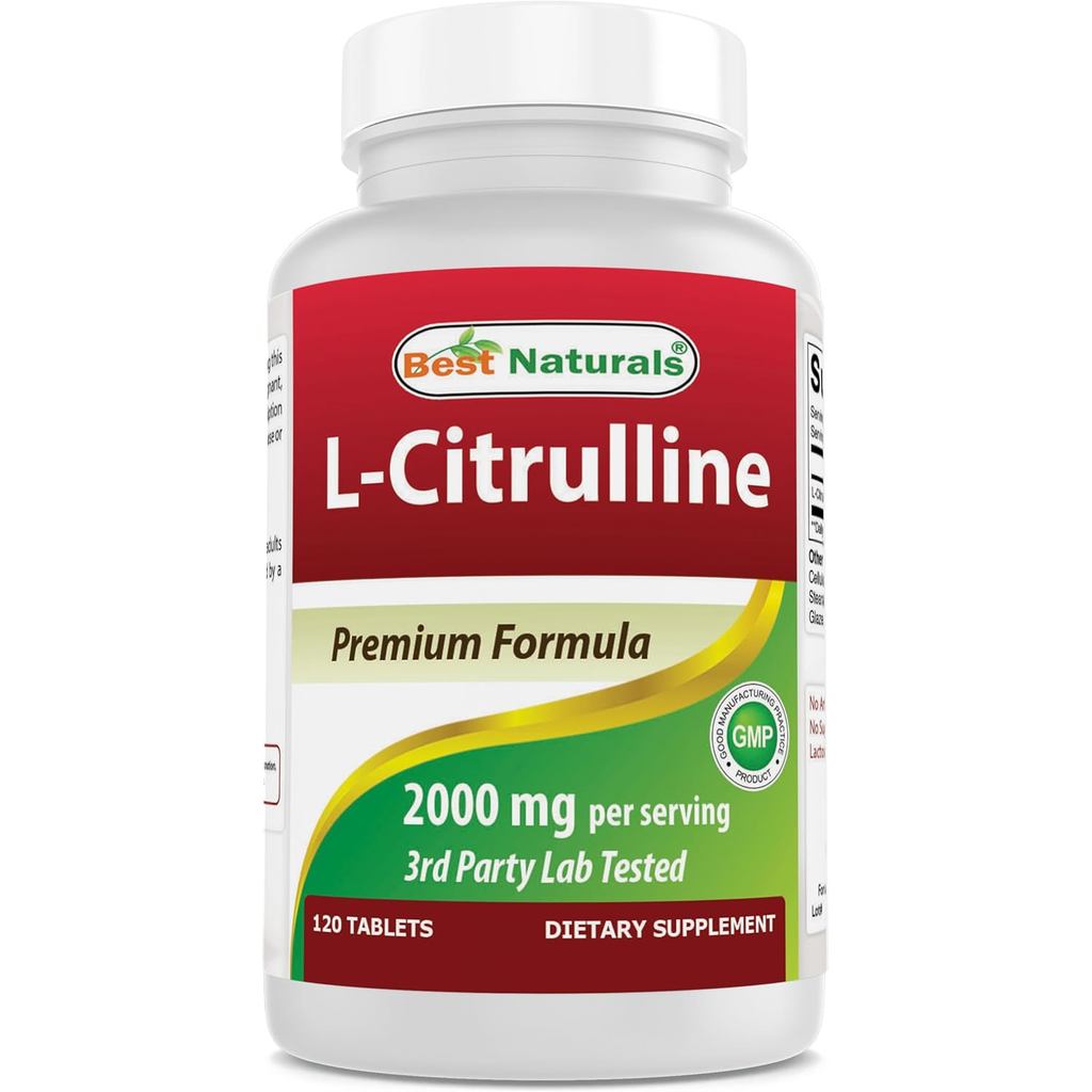 Best Naturals L-Genetic Acid 2000mg/Serving-Non-Genetic-Gluten-Free-120 เม็ด (1 แพ็ค))