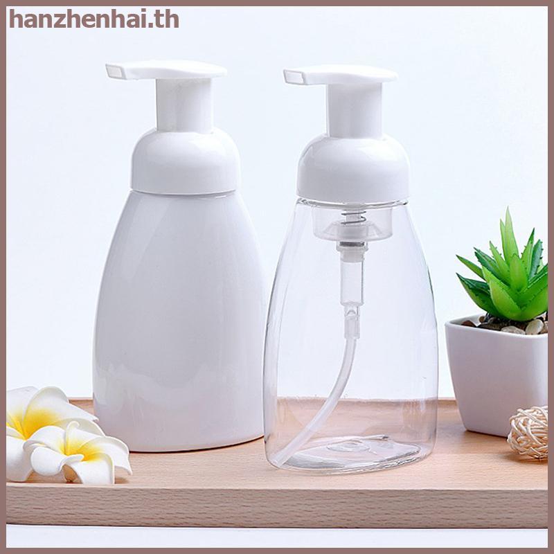 HANHAI 300ml ขวดพลาสติกโฟมปั๊มขวดทําความสะอาดเจลทําความสะอาดมือแชมพูตู้ทําสบู่ขวดของเหลว TH