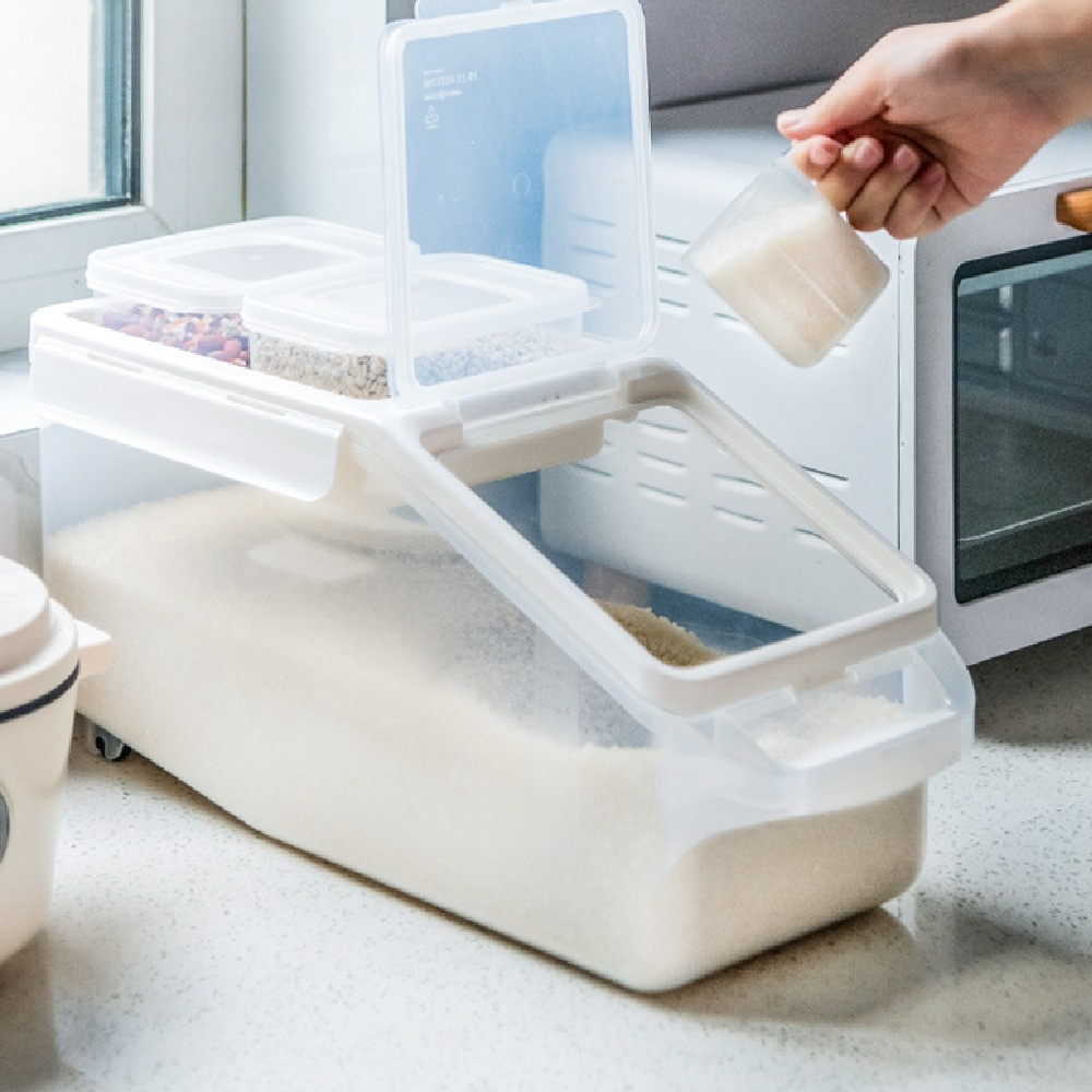 7L/12L Rice Storage Container Box Insect-proof Moisture-proof Sealed Food Storage Rice Box T-3335333
