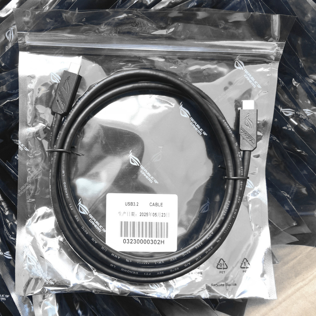 Original asus Player Country ROG Full-Function USB3.2 5a Dual TYPE-C Data Cable 100W May สินค้าใหม่