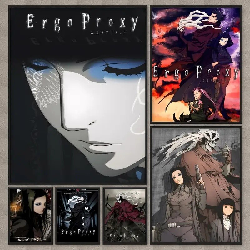 UNEM อะนิเมะ E-Ergo Proxy โปสเตอร์ HD ตกแต่งห้องตกแต่งบ้านภายใน Wall Art การพิมพ์กันน้ําโรงรถ Party 