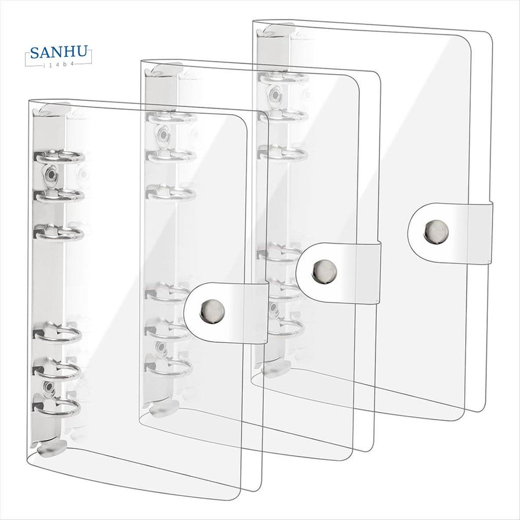 3 แพ็ค A6 โปร่งใส PVC นุ่ม 6 แหวน Binder ฝาครอบ Clear Binder โน้ตบุ๊ค A6 Binder สําหรับเติมโน้ตบุ๊คใ