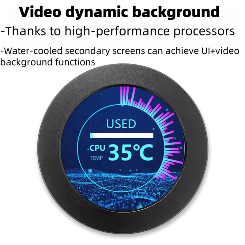 [fsfejhbjqq]จอ LCD คูลเลอร์ CPU/GPU ขนาด 2.1 นิ้ว, จอภาพอุณหภูมิคอมพิวเตอร์ AIO สําหรับระบบระบายความ