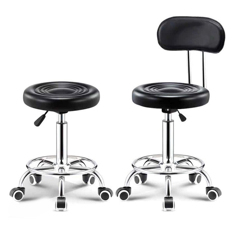 Swivel Chair High Back Lifting Bar Chair Beauty Barber Shop Chair Salon Stool Leather Bar Stool Roun