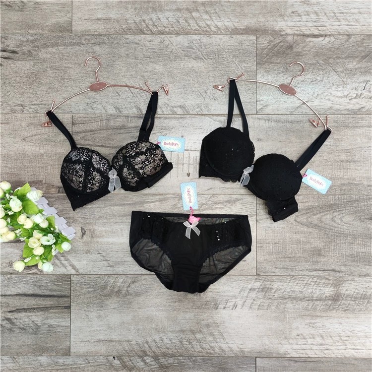 Bodypops Home 737B11/737B12 เซ็กซี่ปัก Girly Feeling Bra ชุดชั้นในชุดชั้นในกางเกงชุด