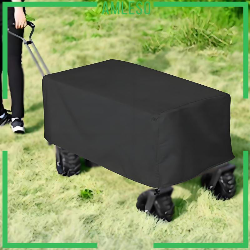 [Amleso] Wagon Cart Cover Portable Garden Wagon Cover for Utility Folding Wagon Black