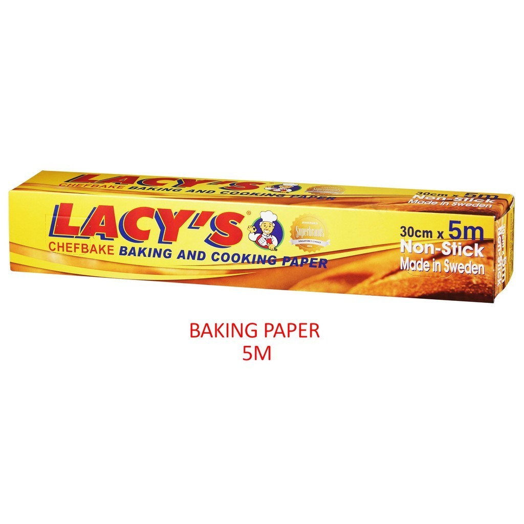(30cm x 5m) Lacy's Baking and Cooking Paper/ Non Stick Parchment Paper (Set of 2pcs) / Made in Swede
