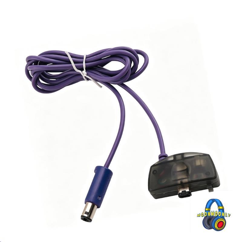 MOON คอนโซลมือถือ NGCs ถึง GBAs Link Cable 1 8M PVC Retro Gaming Cable สําหรับยืดหยุ่นเล่น Setups Qu