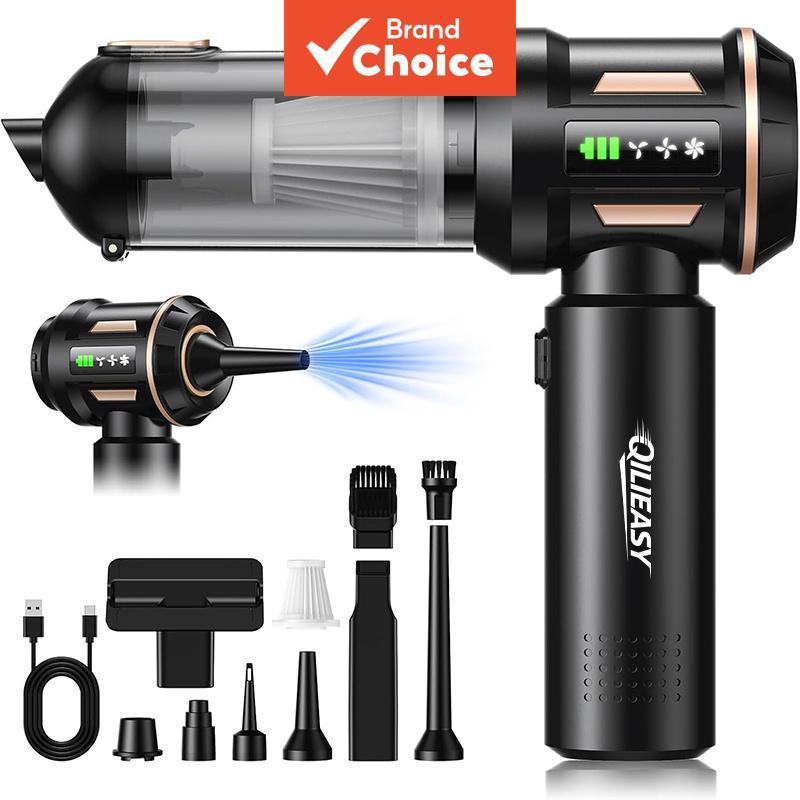 Qilieasy 2026 เครื่องดูดฝุ่นมือถือไร้สาย 120000 Rpm 4-in-1 Mini Car Cleaner มอเตอร์ไร้แปรงที่มีประสิทธิภาพภายใน Care สําหรับ Home Auto สัตว์เลี้ยงผมห้องครัว