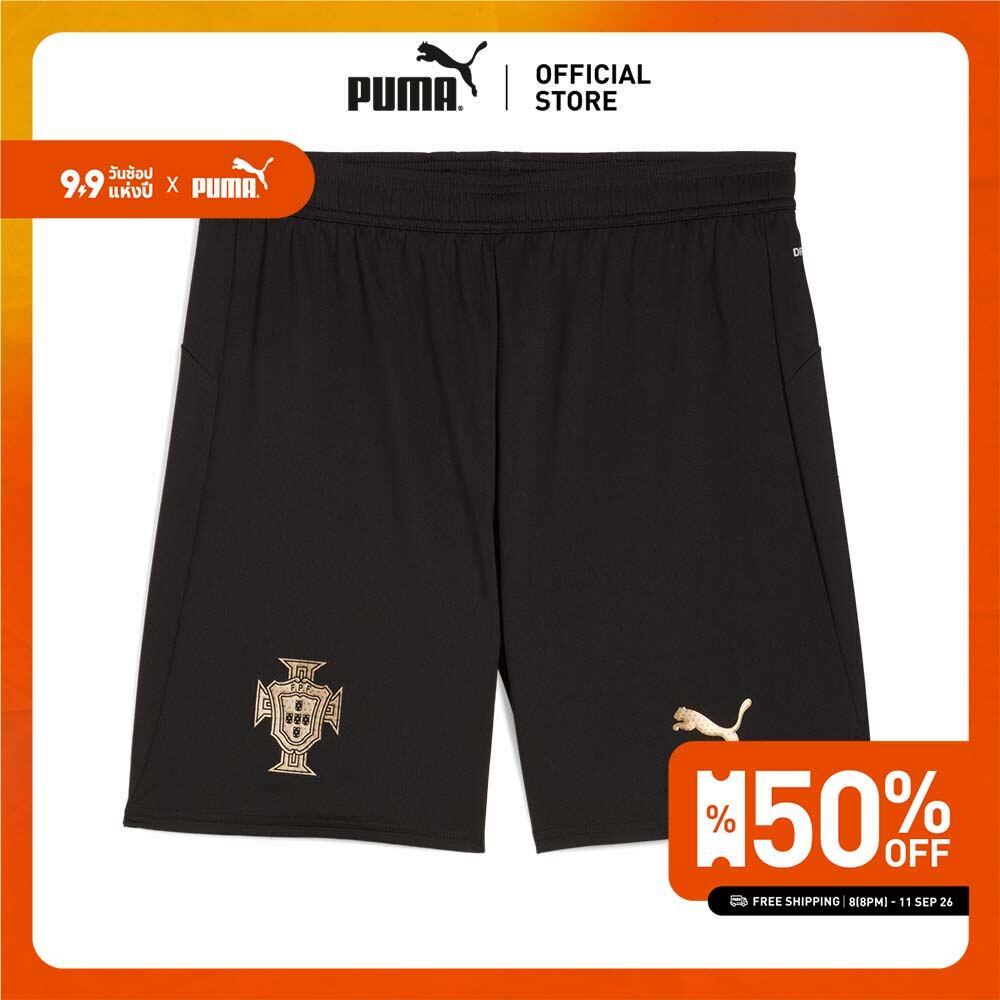 PUMA Football กางเกงขาสั้น Portugal 25/26 Authentic Special Edition สำหรับผู้ชาย สีดำ - 78305819