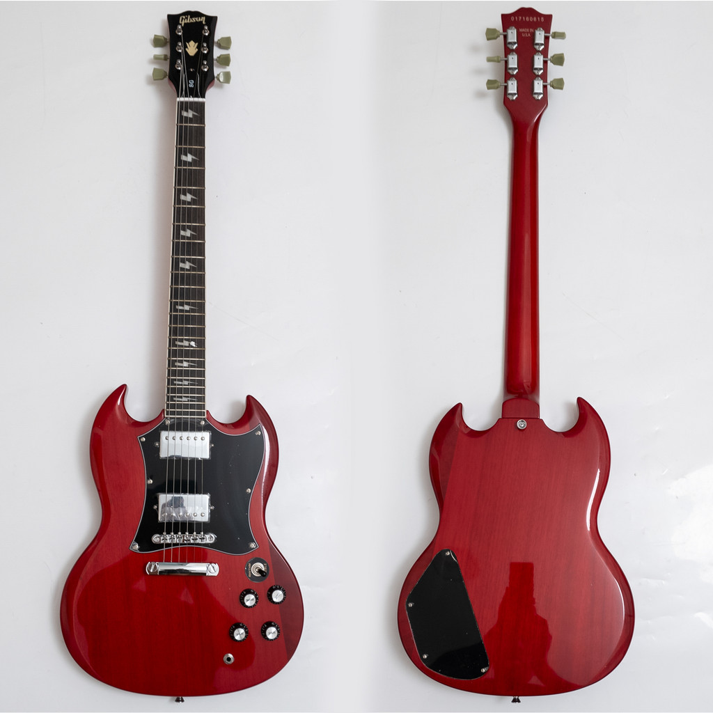 Gibson SG กีตาร์ไฟฟ้า Lightning Fingerboard Inlay Cherry Red
