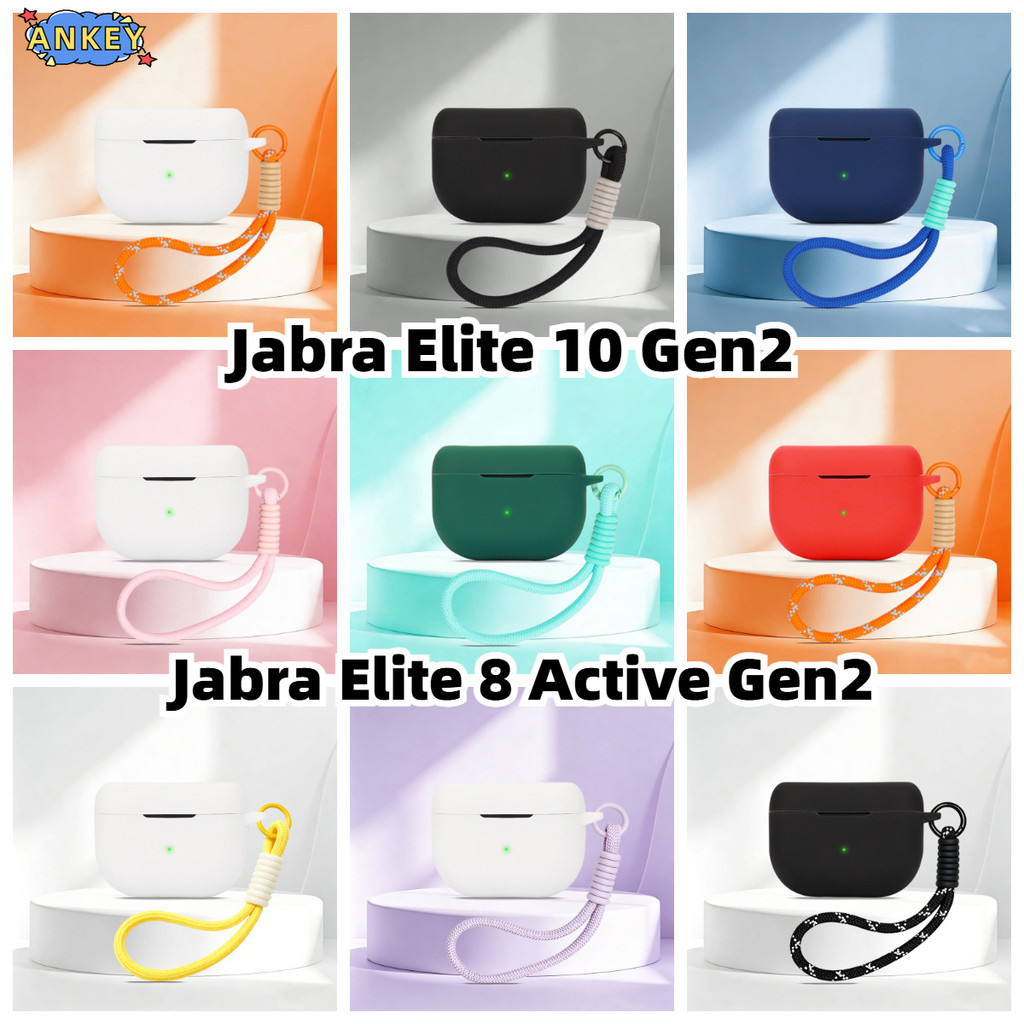 Compatible with Jabra Elite 10 Gen2 Bluetooth Earphone Silicone Protective Case for Jabra Elite 8 Ac