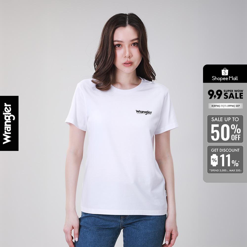 WRANGLER เสื้อยืดแขนสั้นผู้หญิง รุ่น WR SC26WTSSC11 สีขาว