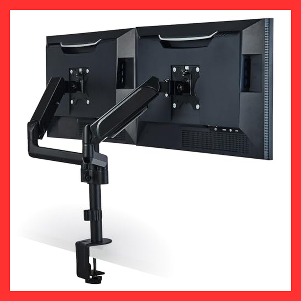 ELECOM Monitor Arm Dual 2 Screens Compatible with 17-32 inches Load Capacity: 9kg Gas Type Compatibl
