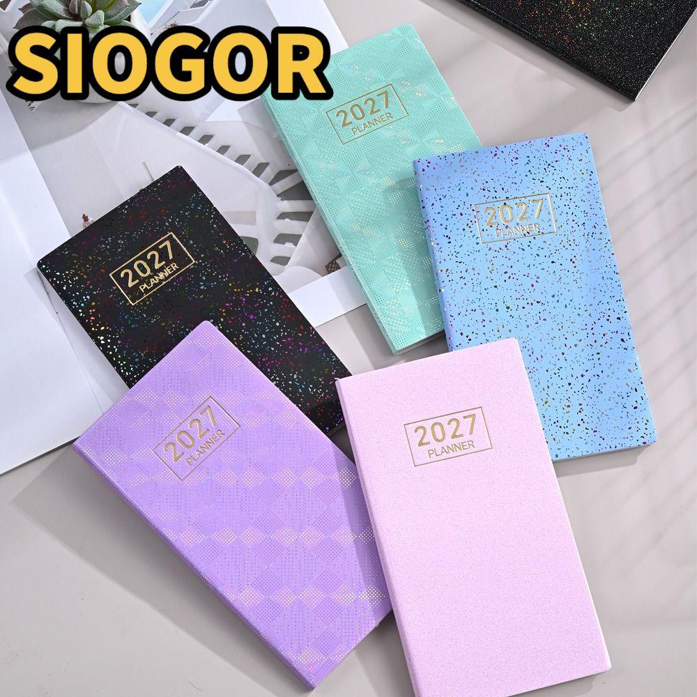 SIOGOR A6 Planner Notebook, 2027 Portable 2027 Planner, Portable Multicolor Lined Weekly Planner หน้