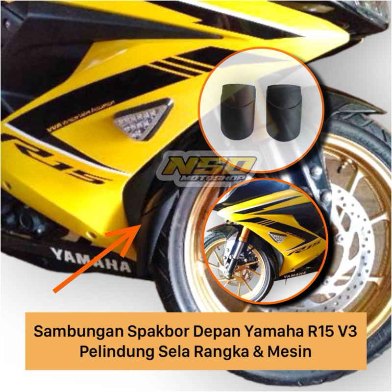 Yamaha R15 V3 การเชื่อมต่อบังโคลนหน้า Yamaha R15 V3