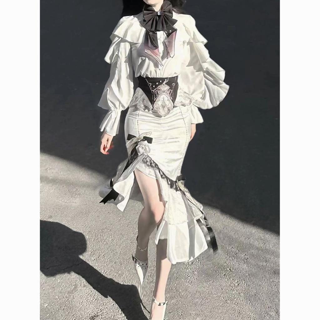 Original Lolita Lolita Lolita หญิง Lolita ครึ่งกระโปรง Fishtail กระโปรง Elegant cl