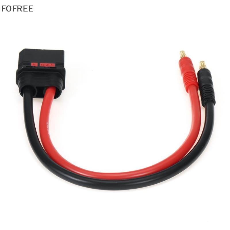FOFREE ชาย 4 มม.Bullet Banana Plug สายชาร์จ 10AWG 30 ซม. QS8 Heavy Duty สายชาร์จตะกั่ว DDC
