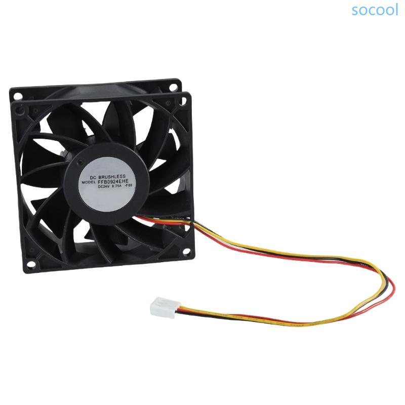 Soc* พัดลมหม้อน้ําคอมพิวเตอร์ 90x90MM พัดลมระบายความร้อนป้องกันพร้อมการตรวจสอบอุณหภูมิ