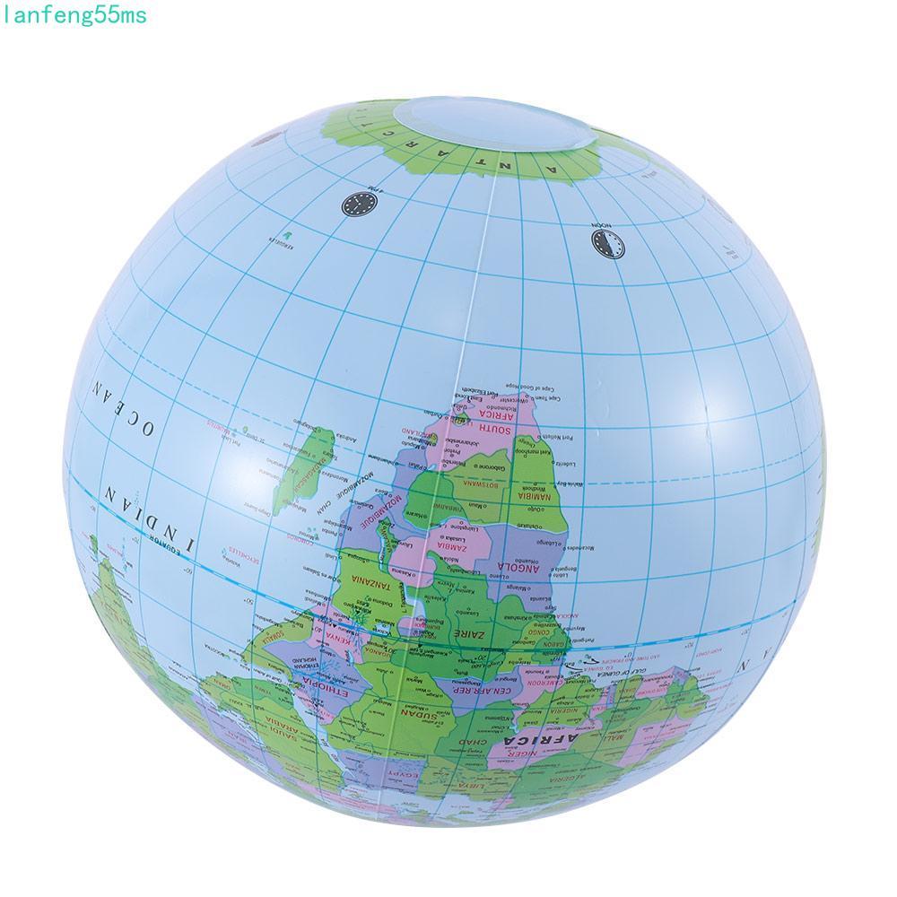 LANFENG Globe ทนทาน English Giant 40cm Earth 16 นิ้ว Kids Blow Up World Map