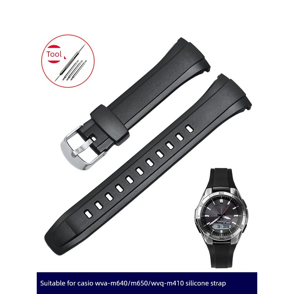 นาฬิกา ผู้ชาย seiko ของแทั นาฬิกาเด็กผู้หญิง เหมาะสำหรับ Casio Casio WVA-M640/M650/WVQ-M410กันน้ำสาย