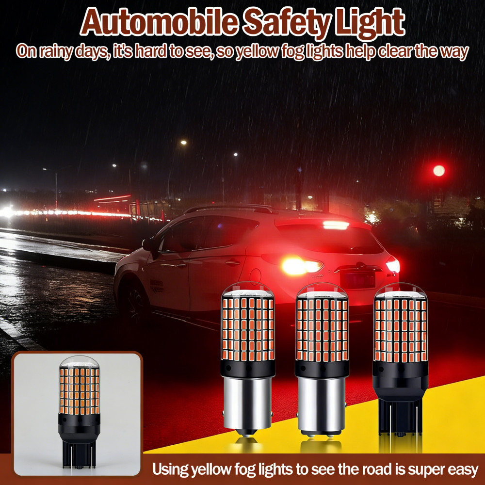 CanBus 3014 1156 S25 P21W T20 LED 144smd 7440 BA15S PY21W โคมไฟ LED BA15S W21W