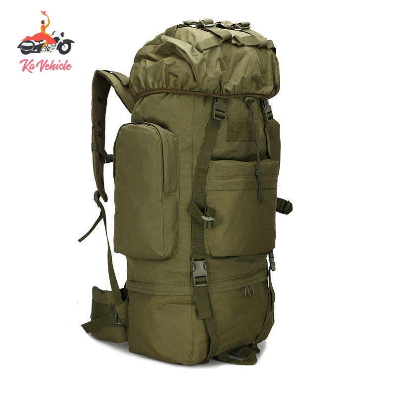 [Whstrong] Heavy Duty Trekking Backpack 65L Lightweight Camping Bag for Adventure with Even Weight D