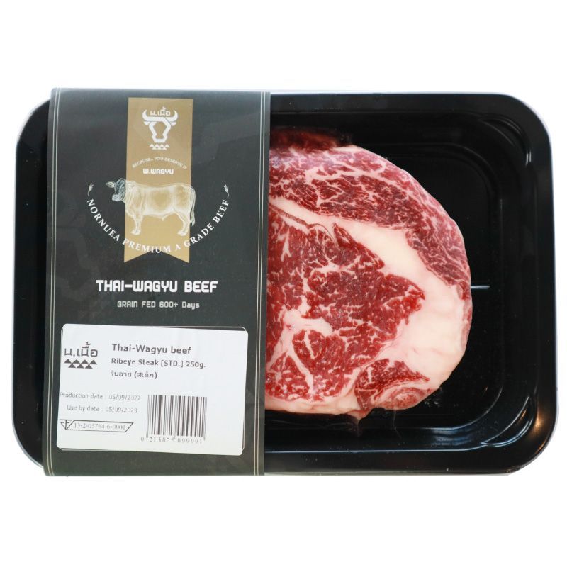 น.เนื้อสันกลางถอดกระดูกเนื้อไทยวากิว 250กรัม Nornuea Rib Eye Thai Wagyu Beef 250g.