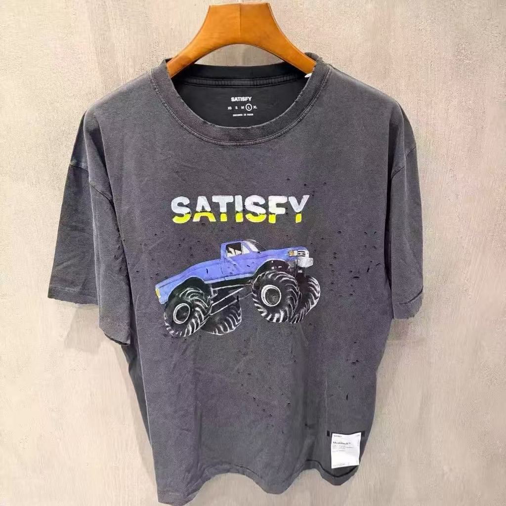 Satisfy 26soff เสื้อยืดคอกลมแขนสั้นแนวสตรีท