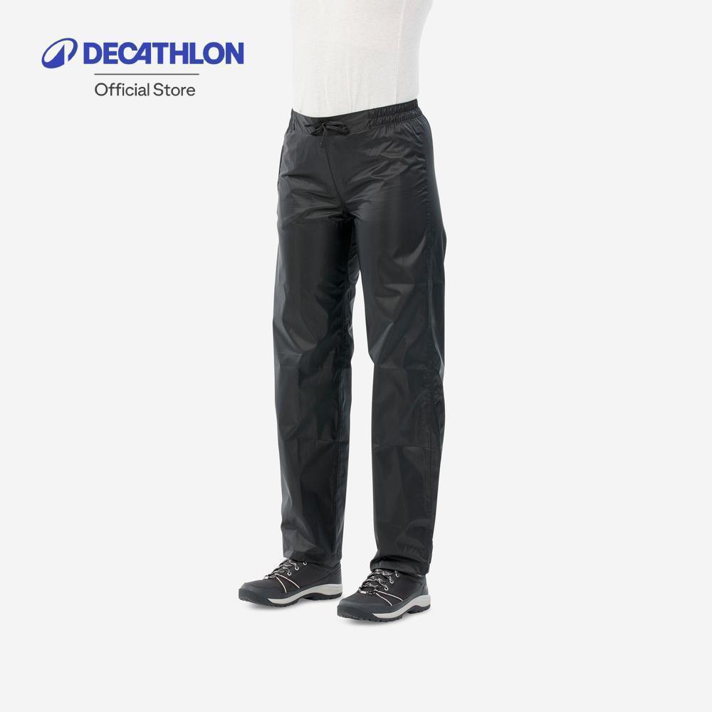 Decathlon Women'S Hiking Waterproof Over-Trousers Raincut กางเกงขายาวผู้หญิงแบบสวมทับ กันน้ำ รุ่น Raincut - Black