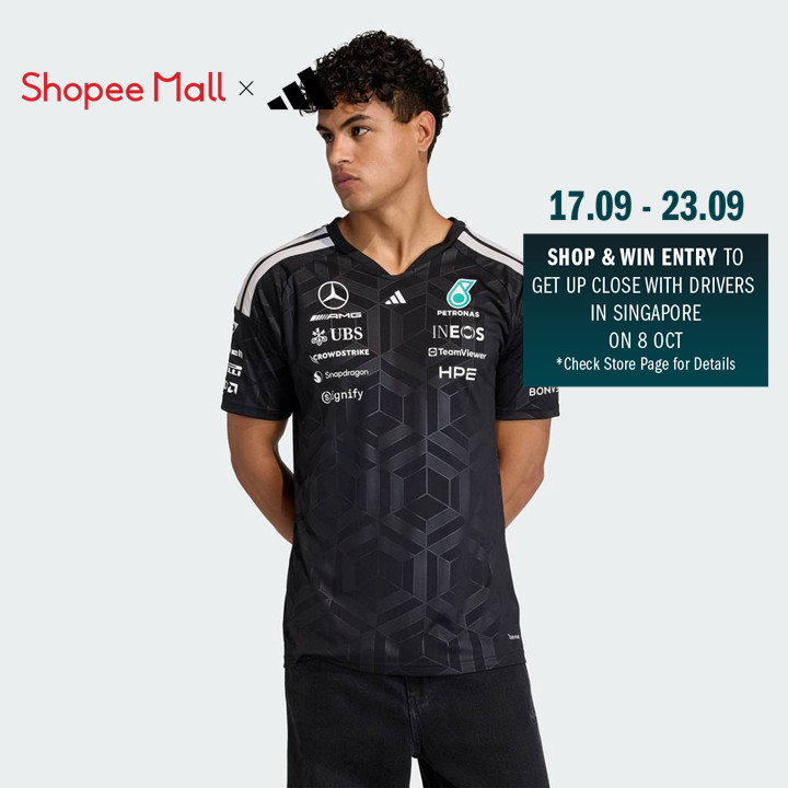 adidas Motorsport เสื้อแข่ง MERCEDES - AMG PETRONAS FORMULA 1 TEAM DRIVER ผู้ชาย สีดำ KF0161