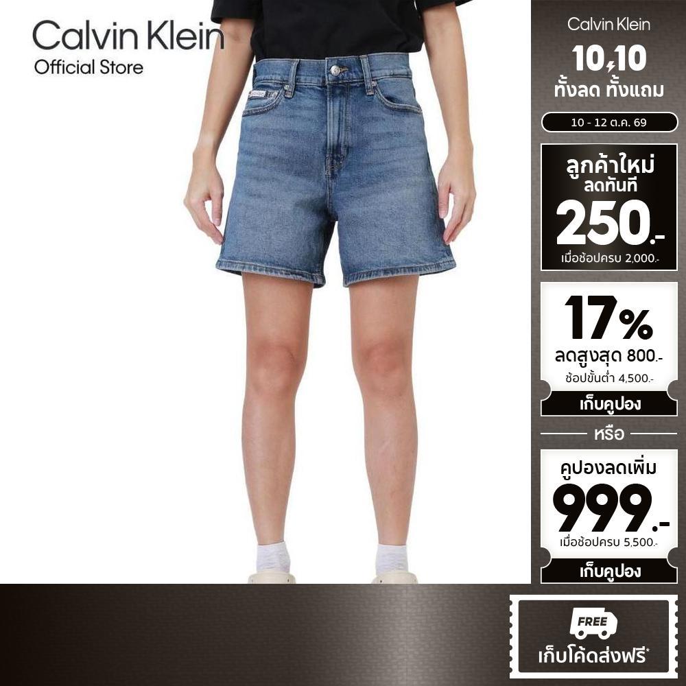 CALVIN KLEIN شورت جينز نسائي بخصر عالٍ A-Line — صورة 2