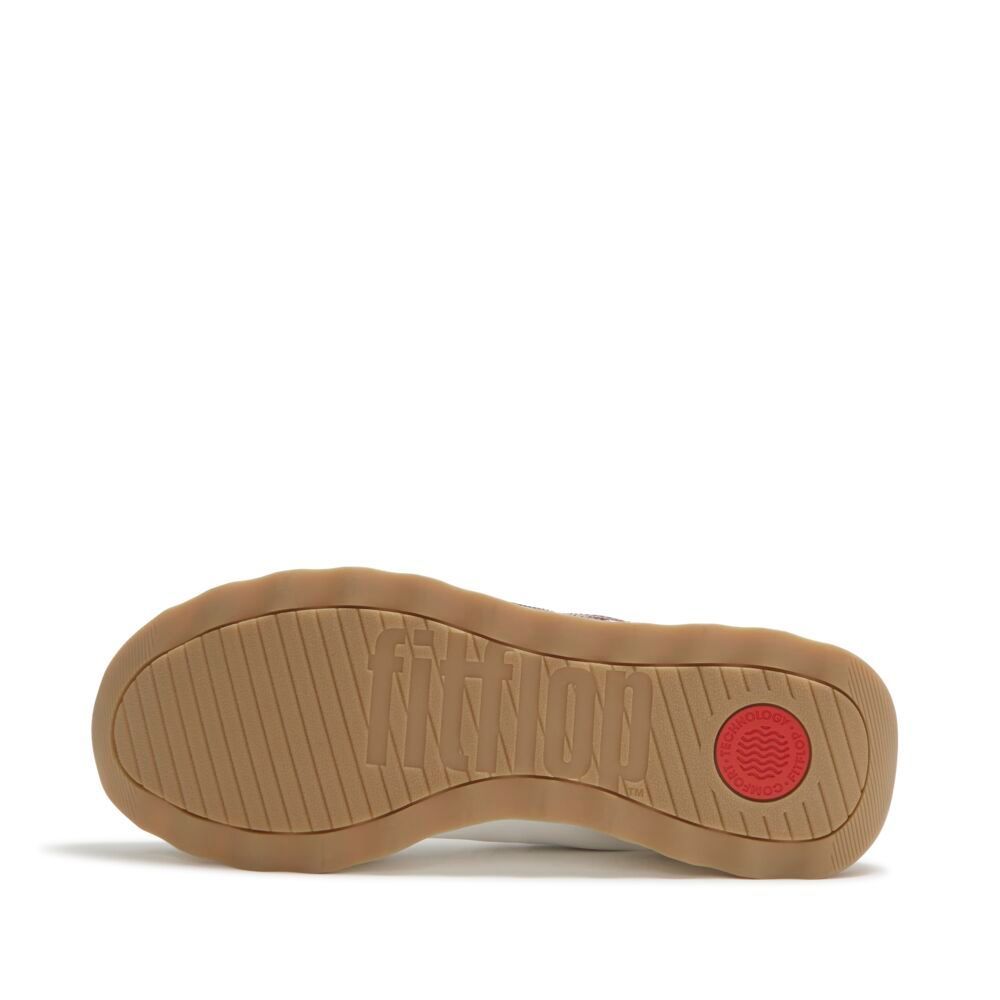 FITFLOP حذاء رجالي Retro-Q قماش وشامواه — أبيض — صورة 4