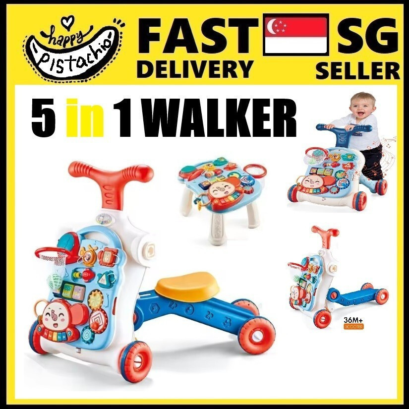 5 in 1 Baby Walker Baby Balance Bike Scooter Moon walkerHT99 LMNE