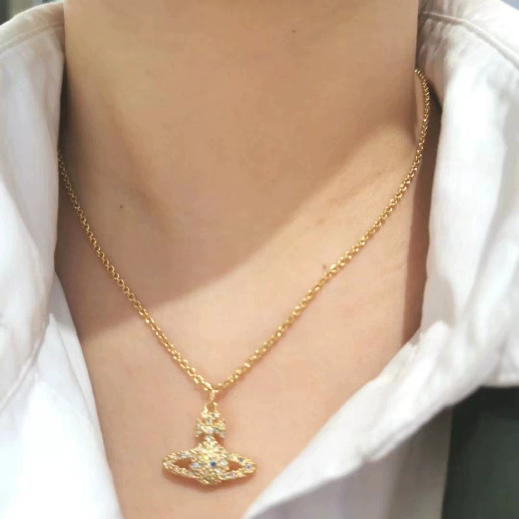 0913-YWGM-YL Vivian Planet สีสันประกายเพชร Simple สามมิติ Saturn Starry Sky Universe Planet Elegant 