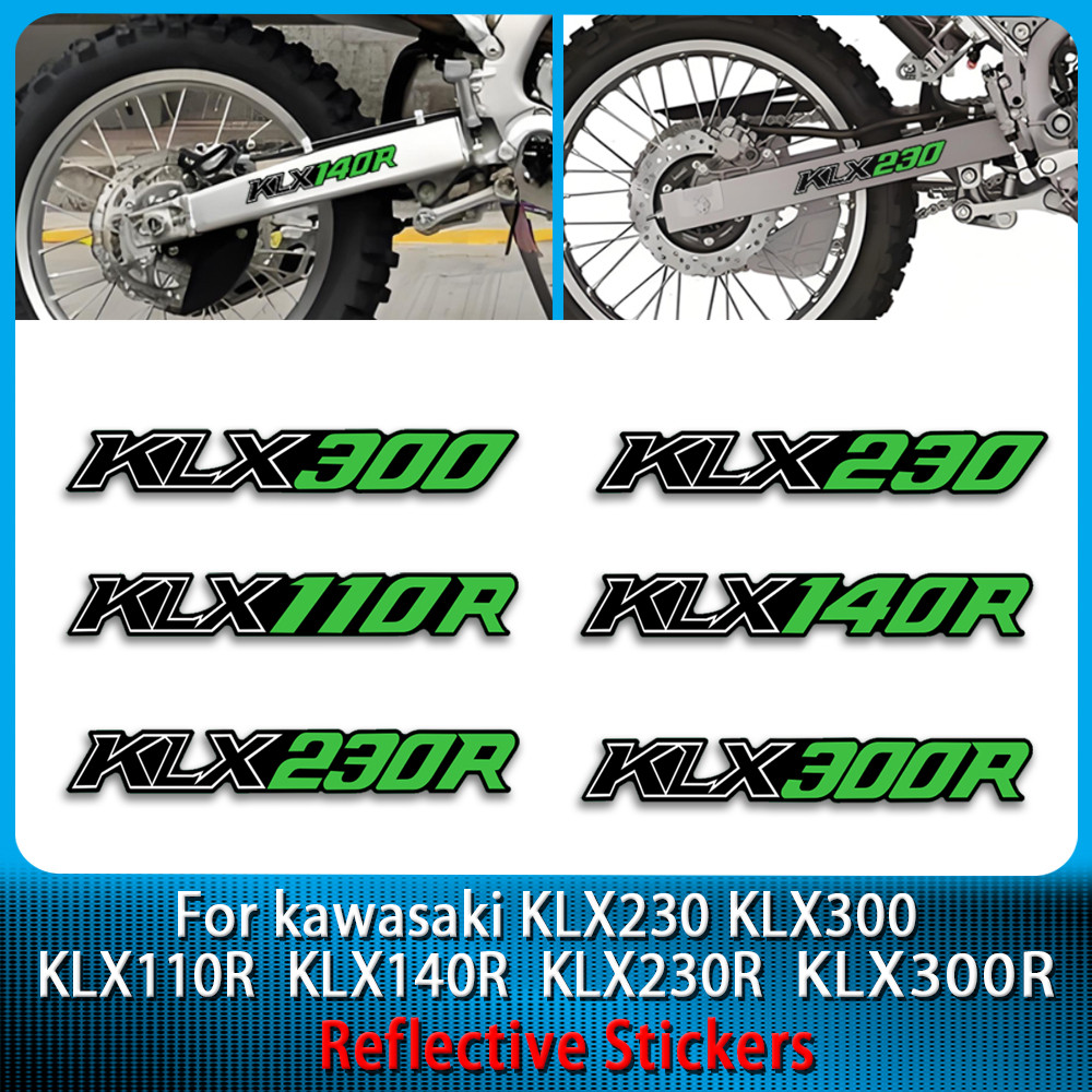 2pcs Motorcycle Swing Arm Decal  For KAWASAKI KLX 110R KLX 140R KLX 230 KLX 230R KLX 300 KLX 300R Re