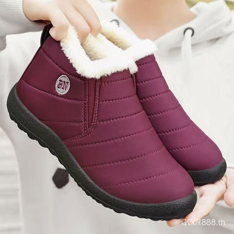 High-Quality Outdoor Snow Boots Men Winter Non-Slip Waterproof Wool Lining Warm Cotton Padded Thick Women Shoes KPKT LY1E