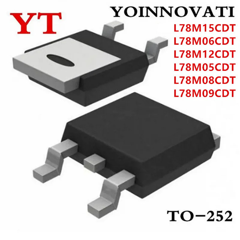 5PCS 78M05 78M06 78M08 78M09 78M12 78M15 TO-252 ชิป ic
