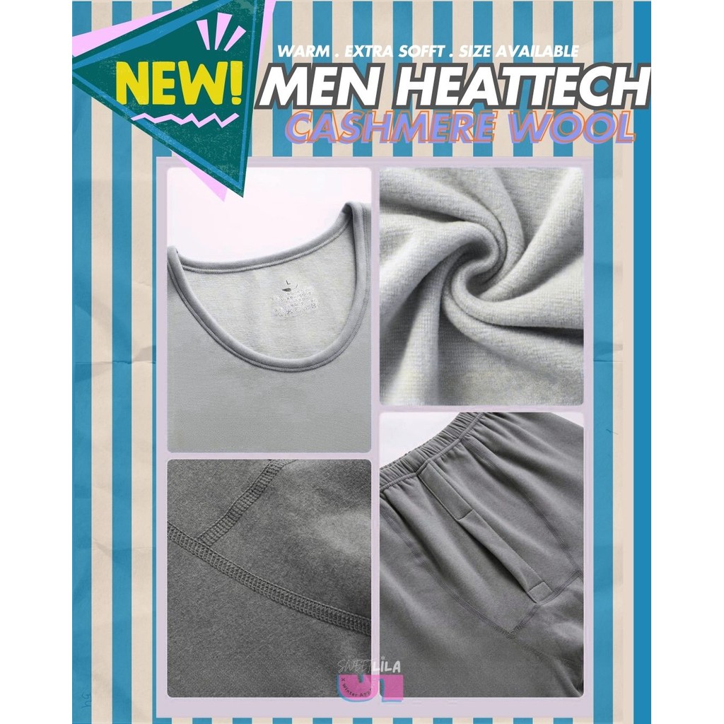 New! Men Cashmere wool Heattech - ชุดฮีทเทคผสมเนื้อแคชเมียร์ นุ่มมกว่า อุ่นกว่า บางกว่า - รูปที่ 4