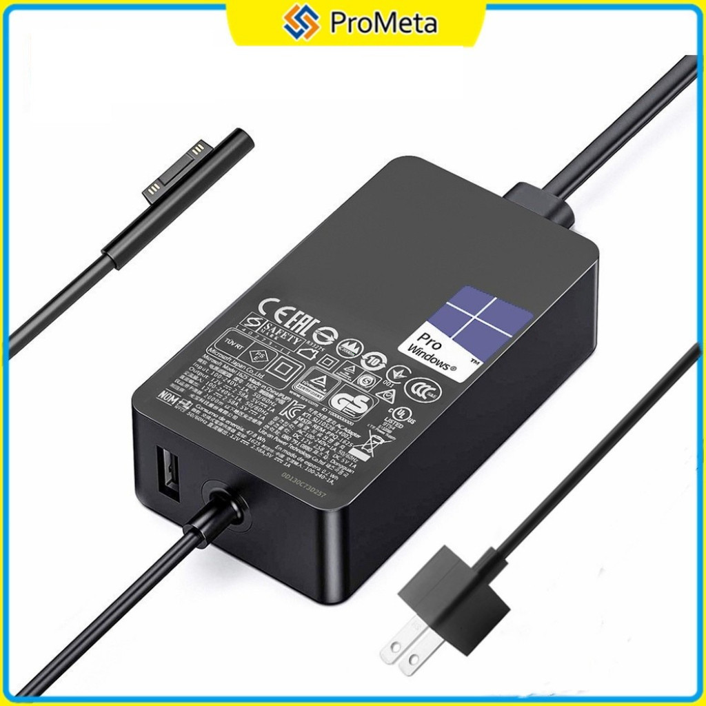 ⚡️ Adapter Microsoft Surface Charger ⚡️ ชาร์จได้ Pro 3 4 5 6 Pro 7 8 9 X 10 11 Go 1 2 3 4 Laptop 15V 2.58A 44W 65W 4A