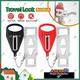 ATH 🛠 ">NO3130<" ที่ล็อคประตู ที่ล็อคประตูแบบพกพา เพื่อความปลอดภัย ความปลอดภัยของสุภาพสตรี แบบพกพาสำหรับใช้ในโรงแรม
